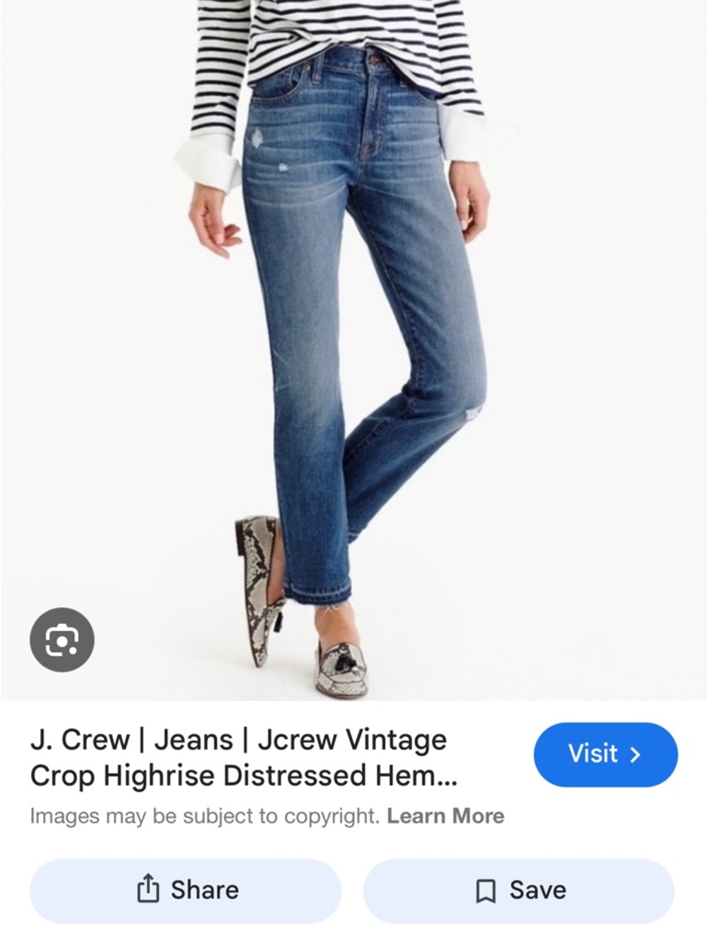 J. Crew straight raw hem high rise jeans - Picture 9 of 9